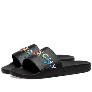 Givenchy Embroidered Logo Pool Slides - 42 (9)
